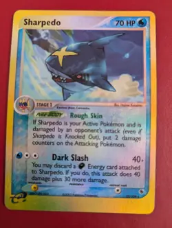 Sharpedo 22/109 Ruby & Sapphire Reverse Holo Pokemon Card WOTC Great Condition - Image 1