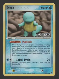 Ditto Squirtle Reverse Holo EX Delta Species 64/113 ENG - Pokemon Card - Image 1