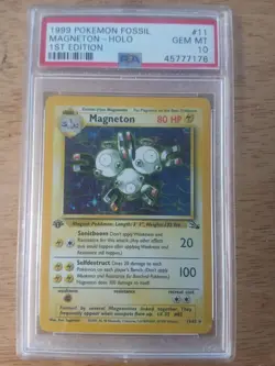 Pokemon Card 1st Edition Fossil #11 Magneton Holo PSA 10 GEM MINT 1999 Vintage - Image 2