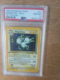 Pokemon Card 1st Edition Fossil #11 Magneton Holo PSA 10 GEM MINT 1999 Vintage - Image 4