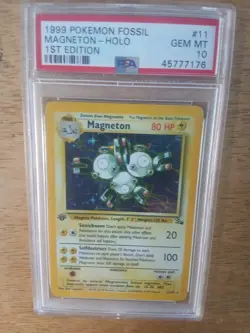 Pokemon Card 1st Edition Fossil #11 Magneton Holo PSA 10 GEM MINT 1999 Vintage - Image 5