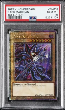 2025 YU-GI-OH! RA04-QUARTER CENTURY STAMPEDE 1ST ED #EN001 DARK MAGICIAN PSA 10 - Image 1