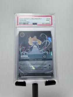 2023 DISNEY LORCANA ENCHANTED EN 1-THE FIRST CHAPTER #213 AURORA PSA 9 - Image 1
