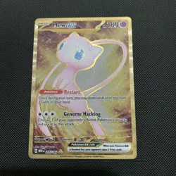 Mew EX Gold Metal Card 205/165 Scarlet Violet 151 Secret Rare Pokemon - Image 1