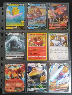 pokemon cards lot binder page 18 cards - Image 1