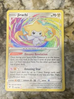 Pokemon Card TCG Jirachi 119/185 Vivid Voltage Amazing Rare Holo 2020 VLP/NM - Image 1