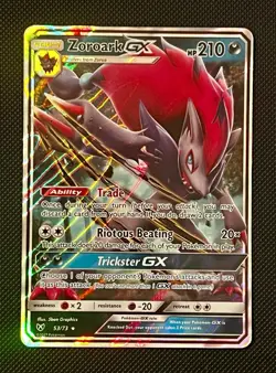Pokemon Zoroark GX Holo LP Shining Legends Ultra Rare Card 53/73 - Image 1