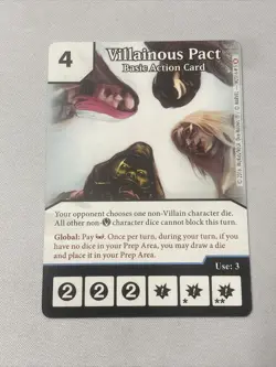 VILLAINOUS PACT * BASIC ACTION CARD OP PROMO Marvel Dice Masters Wizkids - Image 1
