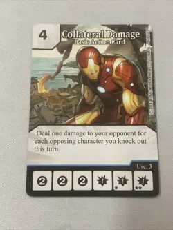 COLLATERAL DAMAGE * BASIC ACTION CARD OP PROMO Marvel Dice Masters Wizkids - Image 1