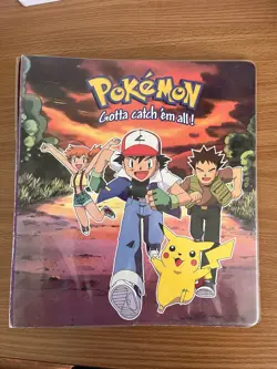 Vintage 1999 Plymouth 3 Ring Card Binder Nintendo Pokemon Pikachu Ash DAMAGE - Image 1