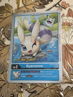 Digimon Card Game Kyaromon Pre-Release Foil BT6-002 Promo - Image 1