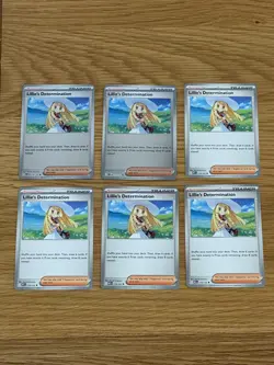 Lillie's Determination 119/132 x6 Pokemon Card Playset Mega Evolution Trainer - Image 1