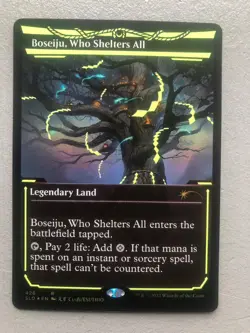 Mtg Carte Magic Secret Lair Boseiju Who Shelters All Neon FOIL NM - Image 1