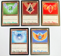 MTG SET OF TEMPEST MEDALLIONS SIGNED BY SUE ELLEN BROWN - Image 1