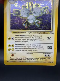 Pokemon TCG Magneton 11/62 Fossil Holo Rare Unlimited HP - Image 4