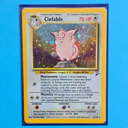 Pokemon Base Set 2 Clefable 5/130 Holo Rare - Image 1