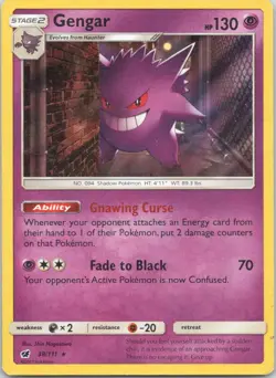 2017 Sun & Moon - Crimson Invasion Gengar Stage 2/Rare Holo #38 - Image 1