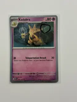 A SWIRL Pokemon Kadabra 064/165 Cosmos Holo Promo Variant Scarlet & Violet 151 - Image 1