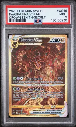 Pokemon TCG Crown Zenith Giratina VSTAR GG69/GG70 Secret Rare Psa 9 - Image 1