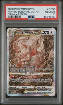 2023 Pokemon SWSH Hisuian Zoroark VSTAR Galarian Gallery #GG56/GG70 PSA 10 - Image 1
