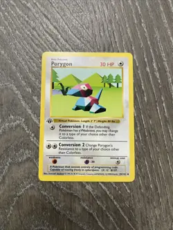 Pokemon TCG Porygon Base Set 39/102 Regular 1st Edition Uncommon - Image 1