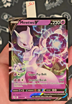 Mewtwo V 030/078 - SWSH Sword & Shield: Pokemon GO Holo - Pokemon TCG - NM - Image 4