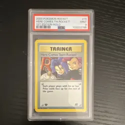 Pokemon TCG Team Rocket Here Comes Team Rocket! 15/82 1st Edition Holo PSA 9 - Image 1