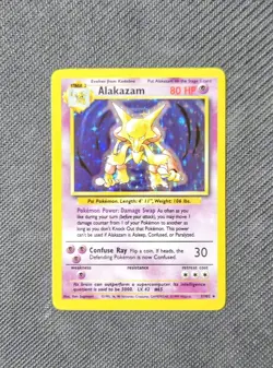 Pokemon TCG Alakazam Base Set 1/102 Holo Unlimited Holo Rare NM - Image 1