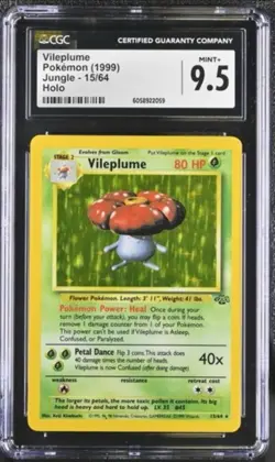 Vileplume #15 - CGC 9.5 - Jungle Holo - 1999 Pokemon TCG - Image 1