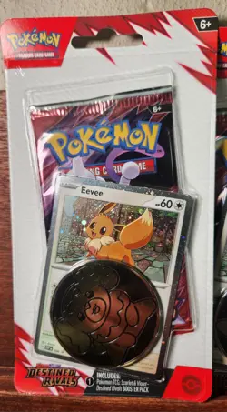 Lot Of 16 Pokemon Destined Rivals Booster Pack Eevee Promo Checklane Blister - Image 2