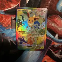 EEVEE EX RAINBOW HOLO FULL ART POKEMON TCG POCKET NM ALT IR AR SIR - Image 1