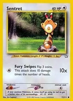 Pokemon Sentret (71/111) Neo Genesis LP - Image 1