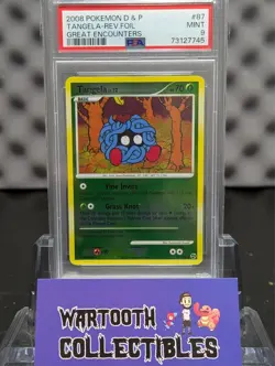 Pokemon Diamond & Pearl - Great Encounters Tangela Reverse Holo #87 PSA 9 - Image 1