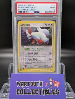 Pokemon Zangoose EX Sandstorm Holo Rare #14 PSA 9 Mint - Image 1