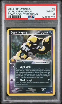 SEQUENTIAL PSA 8 DARK HYPNO 6 STEELIX 10 SLOWKING 9 TEAM ROCKET RETURNS POKEMON - Image 2