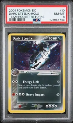 SEQUENTIAL PSA 8 DARK HYPNO 6 STEELIX 10 SLOWKING 9 TEAM ROCKET RETURNS POKEMON - Image 4