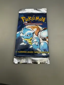 1999 German Pokemon 1st Edition Base Set Pack Sealed Blastoise Art - Image 1