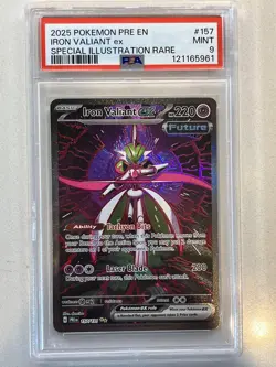 PSA 9 Iron valiant ex #157/131 - Prismatic Evolutions Pokemon TCG - Image 1
