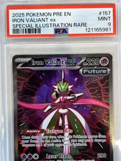 PSA 9 Iron valiant ex #157/131 - Prismatic Evolutions Pokemon TCG - Image 2