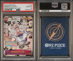 Bandai 2023 Monkey D. Luffy OP05-119 Manga Alt Art PSA 10 One Piece - Image 4