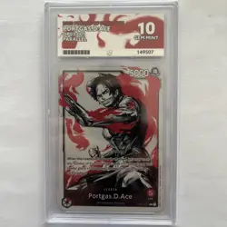 Portgas D Ace OP03-001 L Parallel Alt Art BGS Pristine 10 English One Piece TCG - Image 1