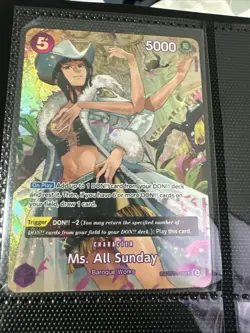 Ms. All Sunday (SP) OP04-064 Wings of The Captain Foil English One Piece TCG NM - Image 2