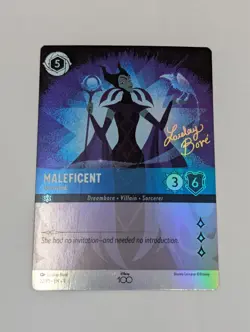 Lorcana Rise Of The Floodborn Disney 100 Promo - Maleficent Uninvited 22/P1 NM - Image 1