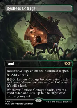MTG Restless Cottage (Borderless) Wilds of Eldraine #0304 FOIL - Image 1