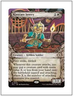 1x Kinscaer Sentry, Showcase Art, Lorwyn Eclipsed, Magic MTG NM - Image 1