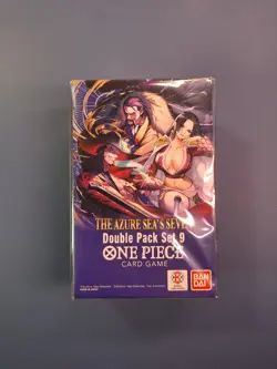 One Piece TCG: Double Pack Set 9 The Azure Sea's Seven - FACTORY SEALED! IN HAND - Image 1