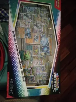 2025 Pokemon Prismatic Evolutions Lucario ex & Tyranitar ex Premium Box 14 Packs - Image 1