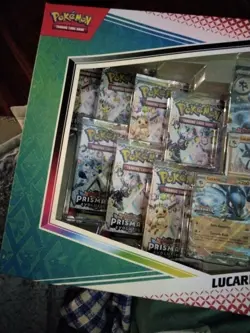 2025 Pokemon Prismatic Evolutions Lucario ex & Tyranitar ex Premium Box 14 Packs - Image 4