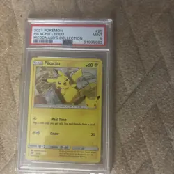 Pokemon 2021 Mcdonalds Collection Pikachu Common Rare #25 PSA 9 - Image 2