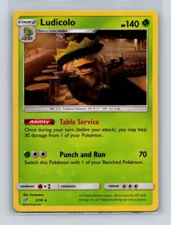 Detective Pikachu #2/18 Ludicolo Holo Pokemon TCG - Image 1
